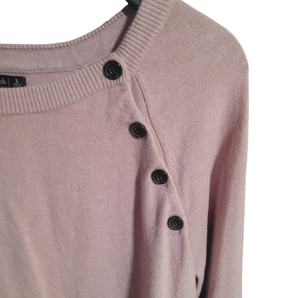 Abercrombie & Fitch Womens Dusty Rose Pink Soft Girl‎ Minimalist Sweater Sz L